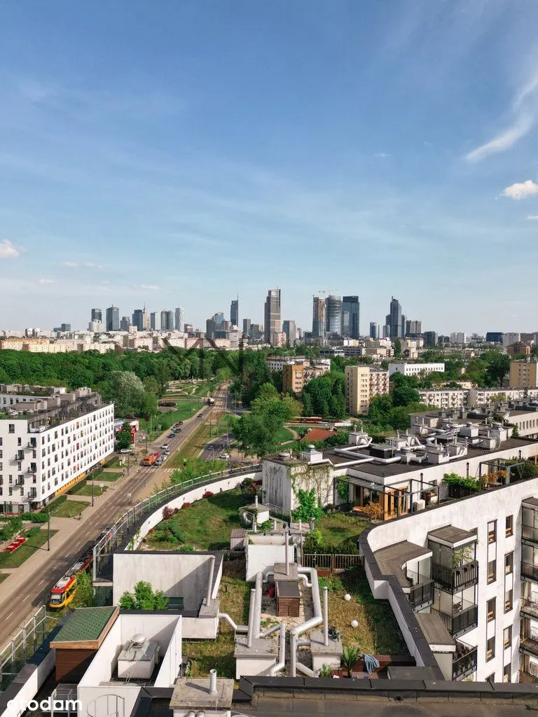 Penthouse z antresolą i sauną, panorama centrum 