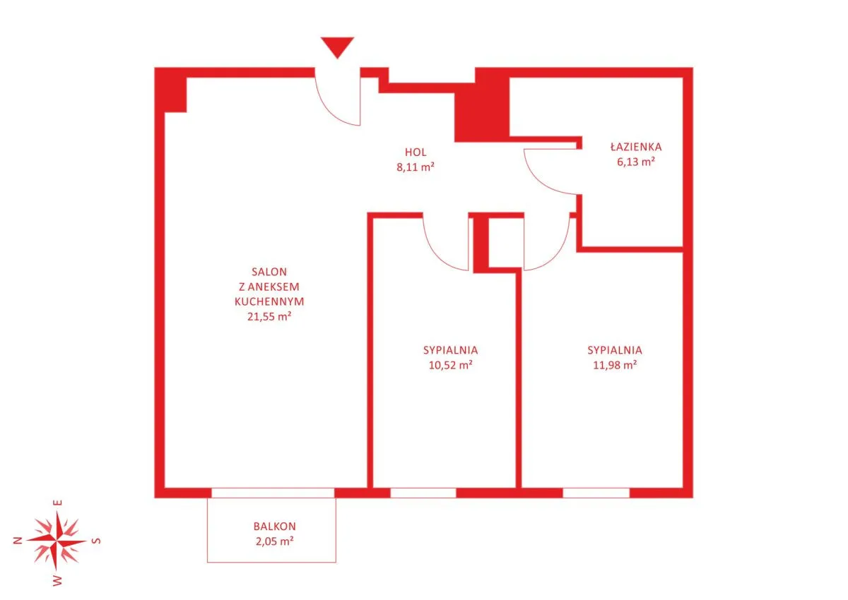 Apartament 58m2/3pok/2p ostanie/Mokotów 