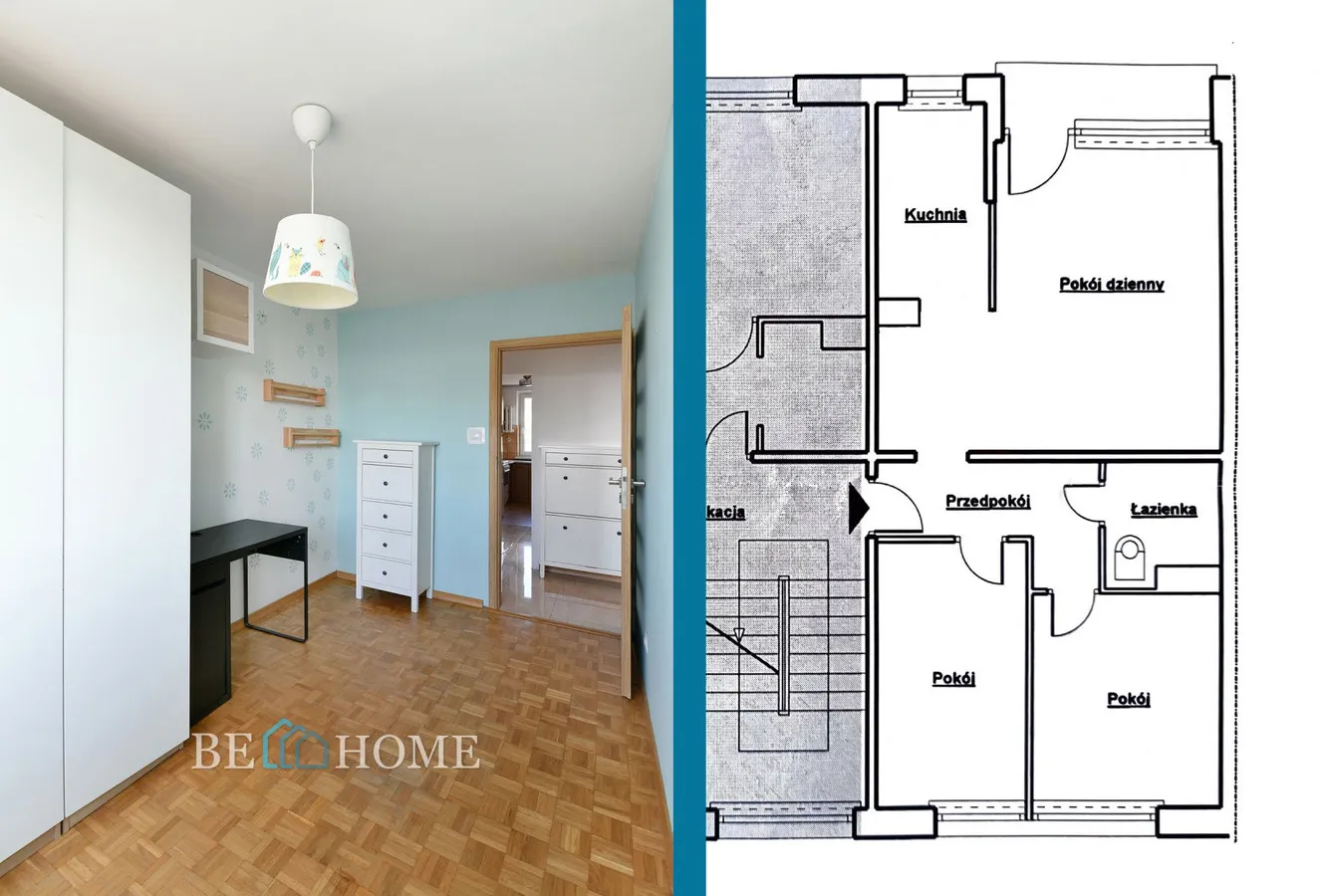 Mieszkanie 50,7m², 3 pokoje, balkon, + komórka, 400m do METRA 