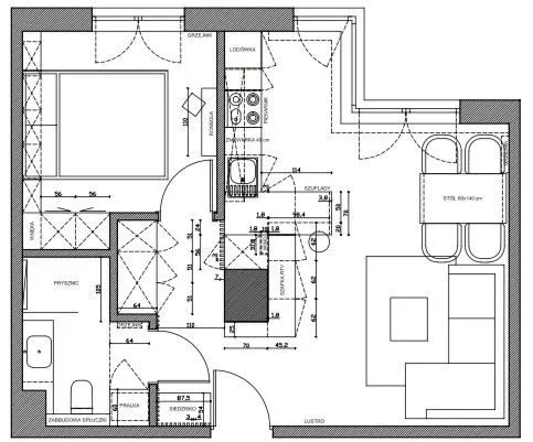 Apartament 46m2 / 2 pokoje / garaż / komórka lokat