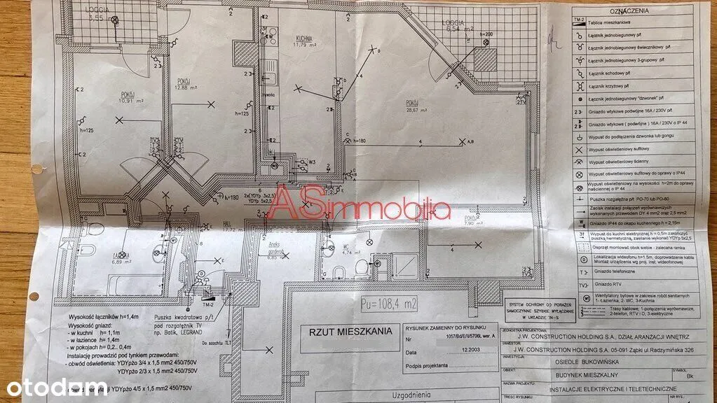 Mieszkanie 108,4 m2, 4 pokoje, Basen, W-wa Mokotów