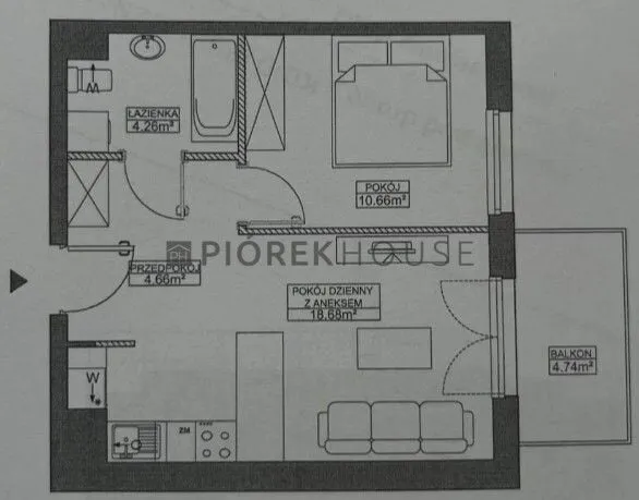 Mieszkanie na sprzedaż 2 pokoje 39m2