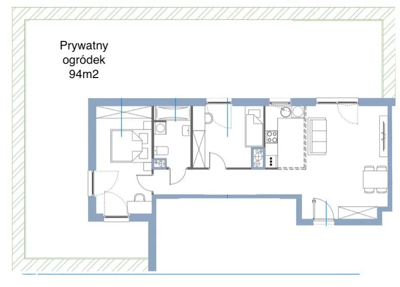 Prywatny OGRÓDEK 94m2 | wys. 3,50m - wyjątkowe M3