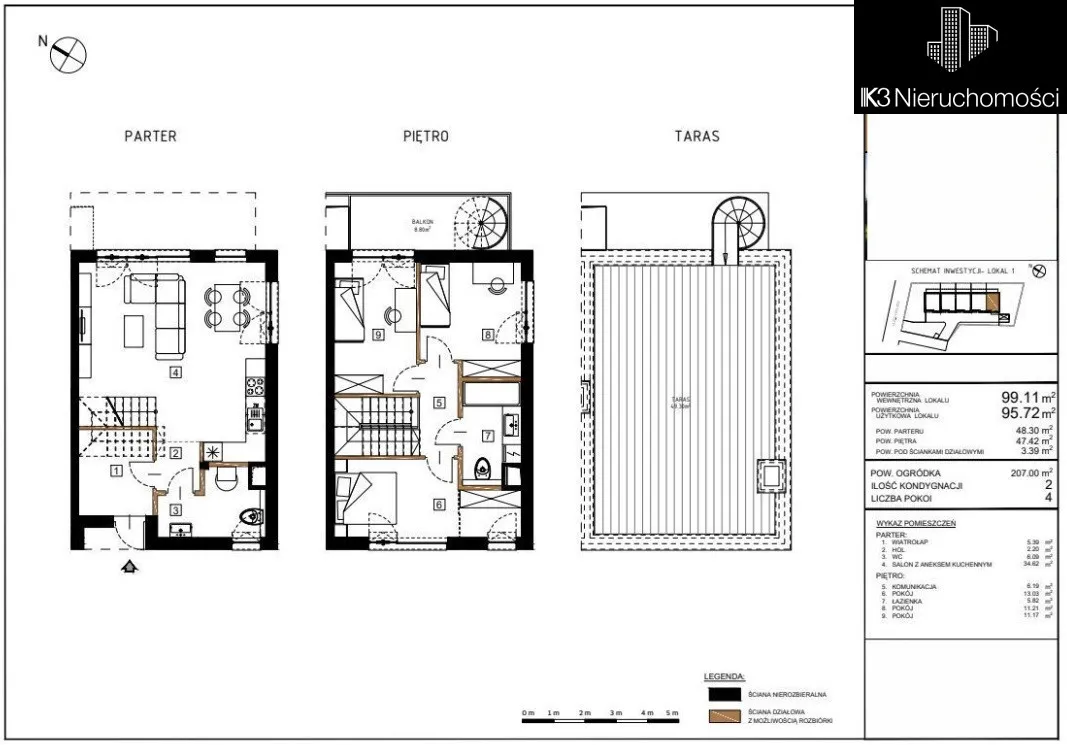 Kameralna Residence, 4 pokoje, taras i ogródek 