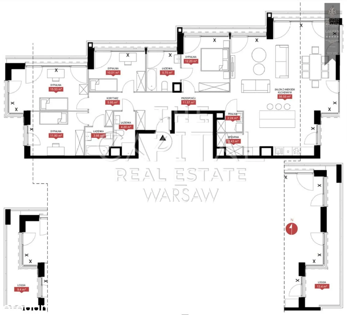 Sprzedam mieszkanie: Warszawa Mokotów , ulica Wołoska, 142 m2, 3457030 PLN, 5 pokoi - Domiporta.pl