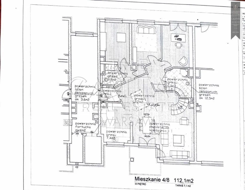 Do wynajęcia dwupoziomowy penthouse 195 m² 