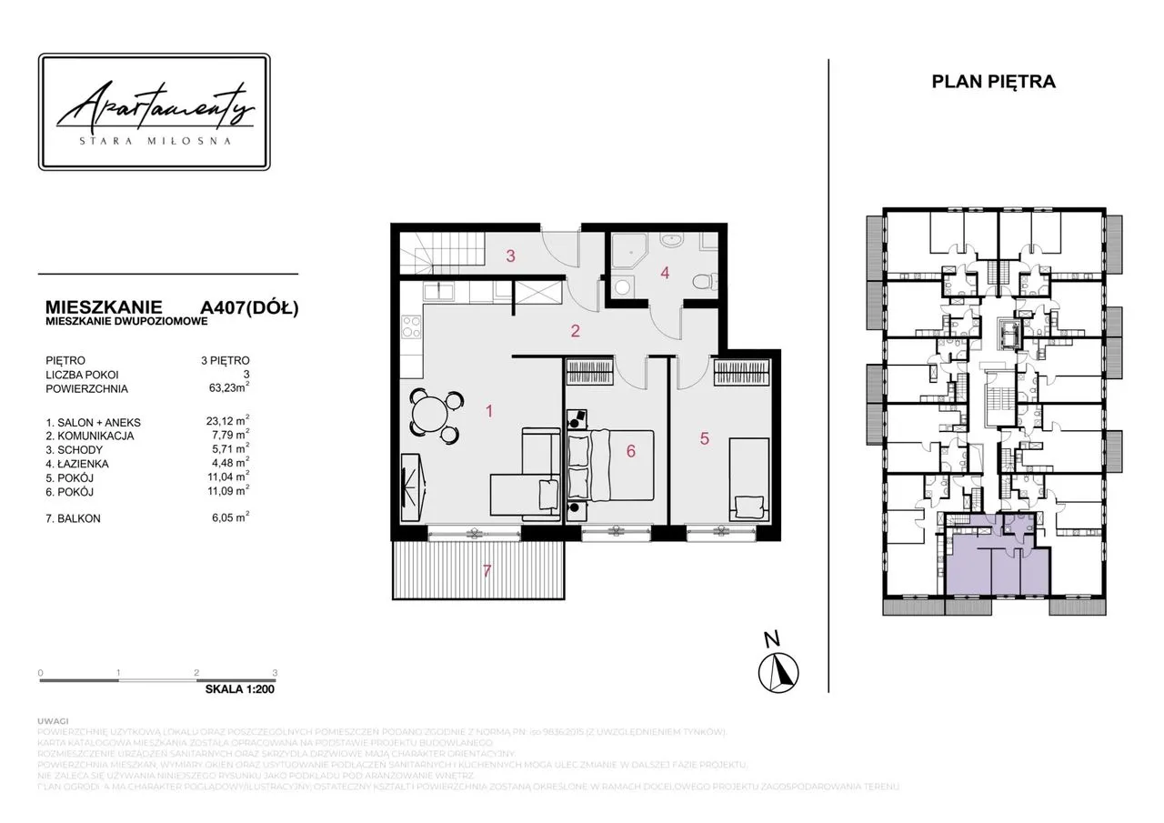 Mieszkanie dwupoziomowe, 110m2, 5 pokoi i 2 aneksy