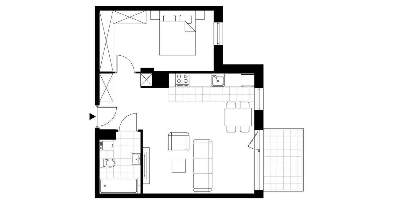 2-pokojowe mieszkanie 49m2 + balkon