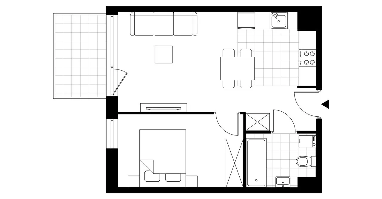 2-pokojowe mieszkanie 40m2 + balkon Bezpośrednio