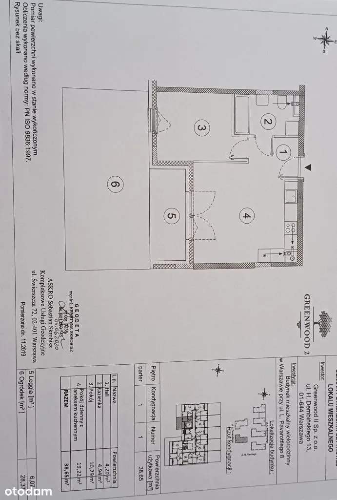 2-pokojowe mieszkanie 39m2 + ogródek | Do wejścia