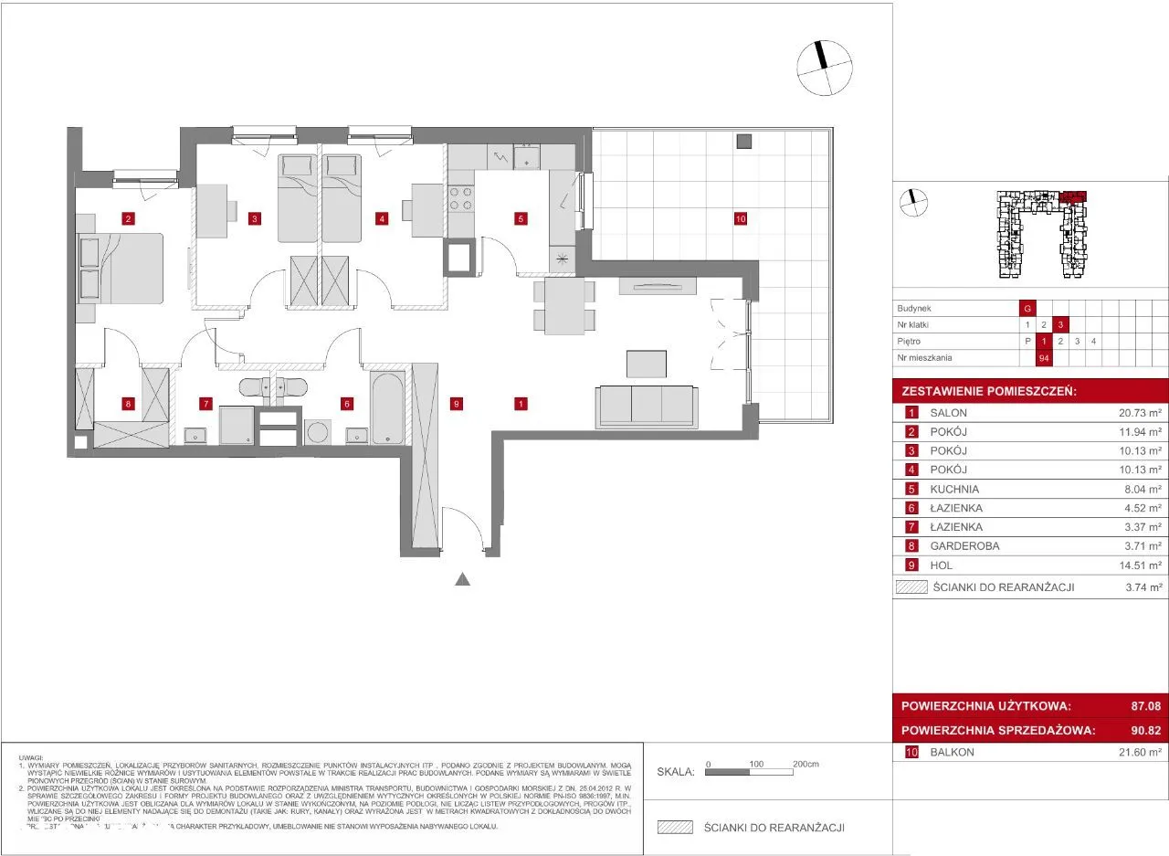 4 pok/oddzielna kuchnia/Metro Chrzanów/duży balkon