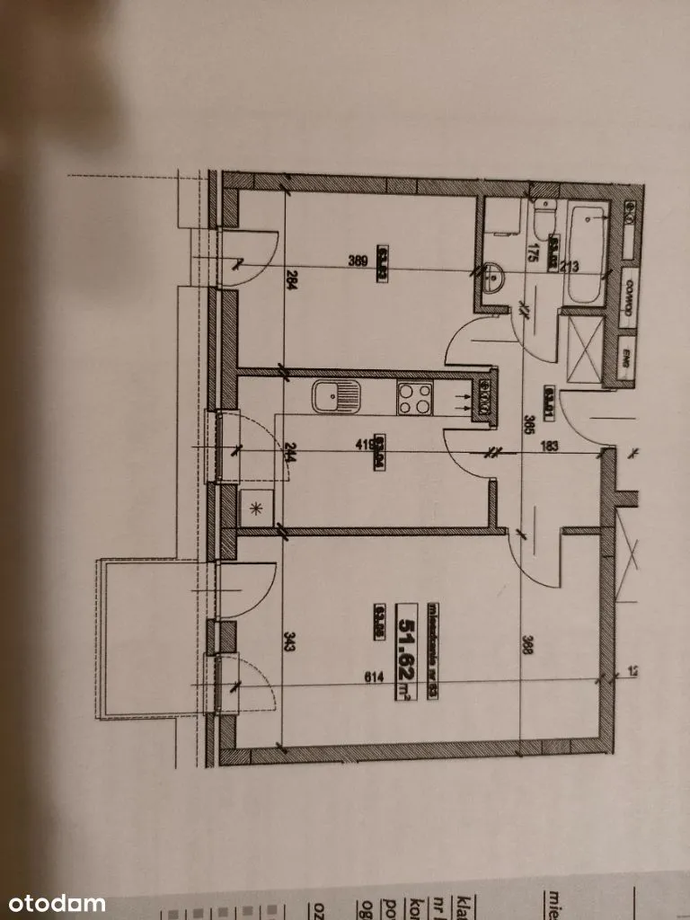 Nowodwory, 2 pokoje z kuchnią, ogródek, 51,62m2