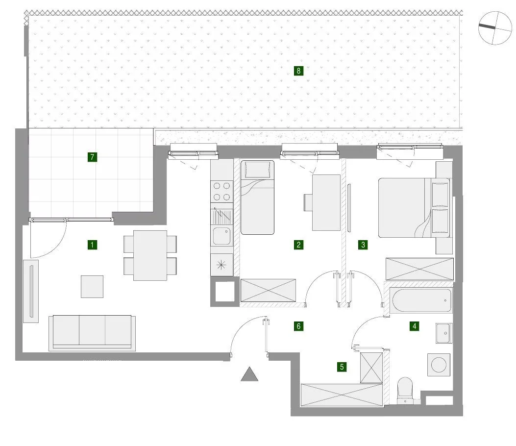 3 pokoje 56m2 z ogrodem/Dobra komunikacja/ BEZ PCC