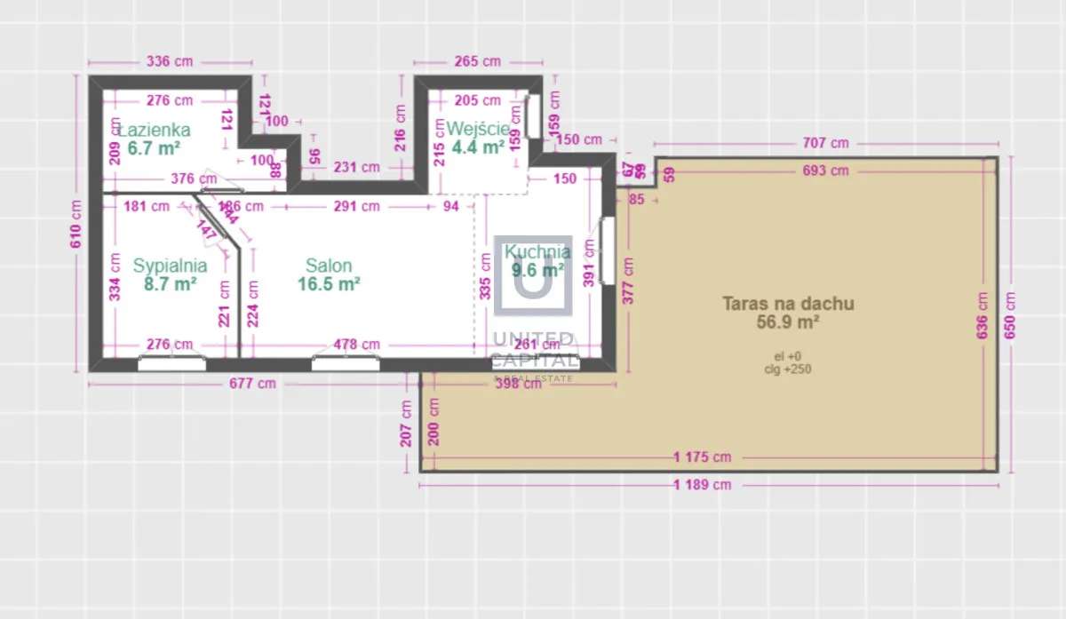 60 m2 Taras 