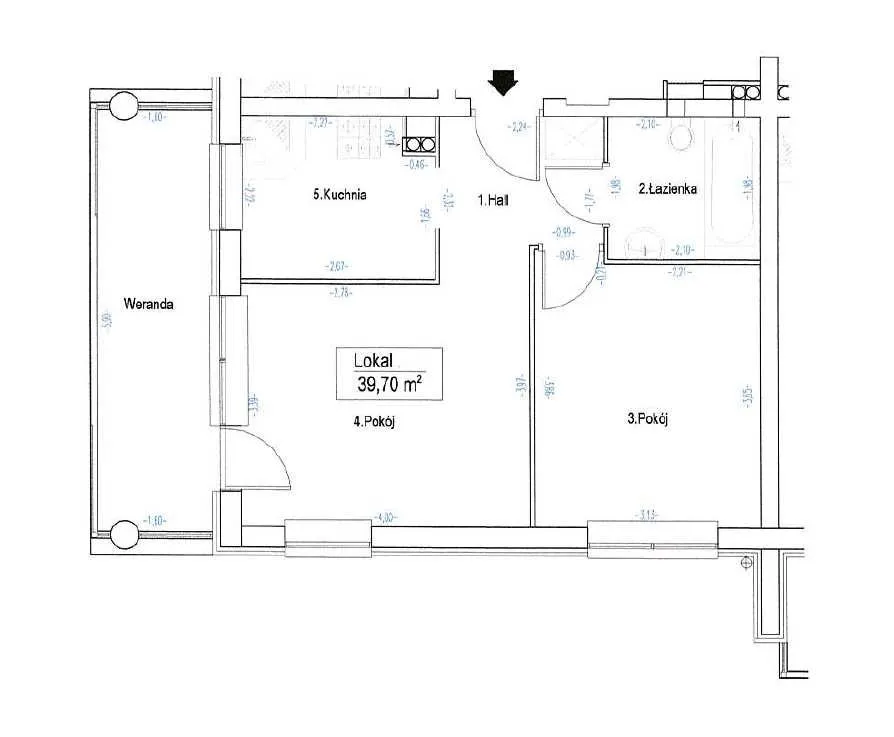 Mieszkanie na sprzedaż - 39,7 m² + duży balkon - 2 pokoje Warszawa Włochy 