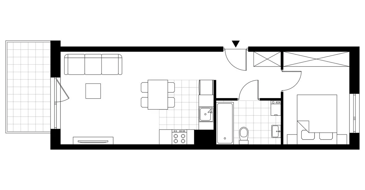 2-pokojowe mieszkanie 43m2 + balkon Bez Prowizji