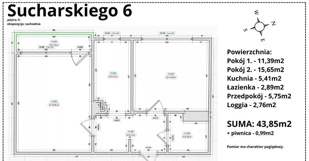 Mieszkanie na sprzedaż 2 pokoje 43m2