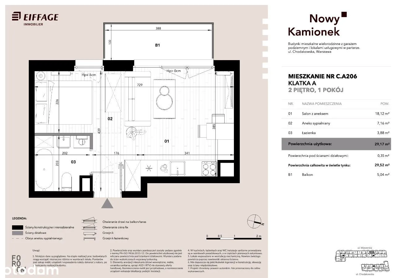 Bezpośrednio 29,5 m przy SWPS