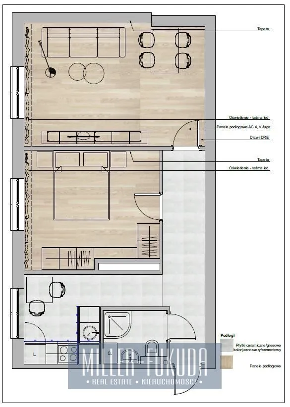 Wynajmę mieszkanie dwupokojowe: Warszawa Mokotów , ulica Jurija Gagarina, 51 m2, 3600 PLN, 2 pokoje - Domiporta.pl