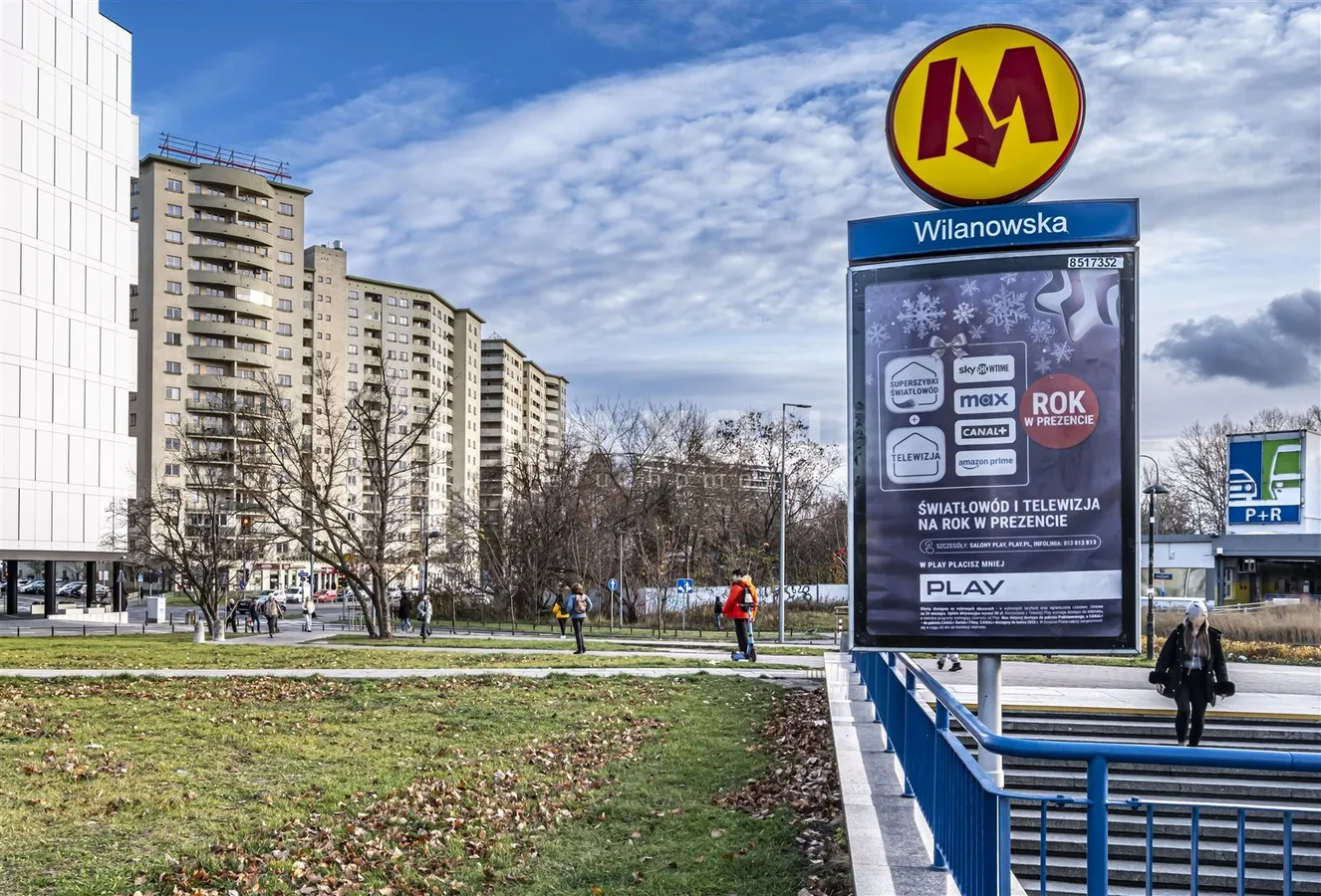 3 pokoje - metro Wilanowska - garaż 