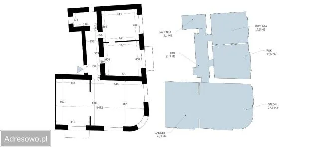 Warszawa Mokotów, ul. Puławska Mieszkanie - 3 pokoje - 110 m2 - parter