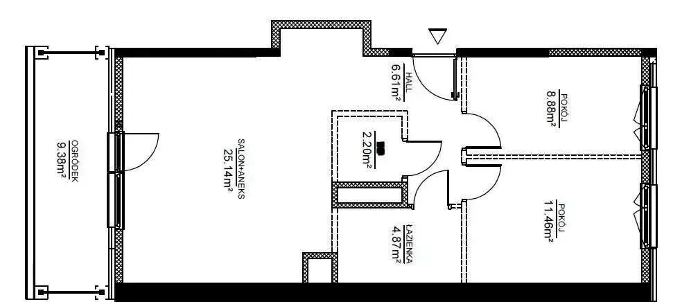 Mieszkanie na sprzedaż 3 pokoje 61m2