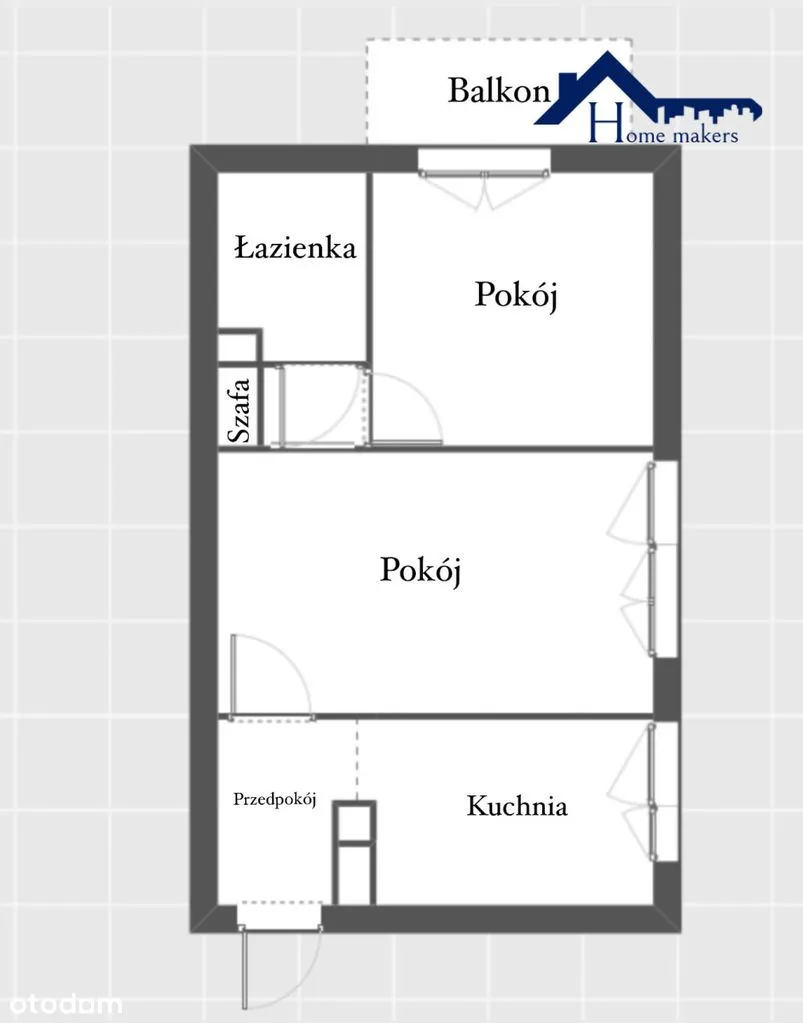 Mieszkanie 2 Pokojowe/35,60 M2/Pkp/Balkon