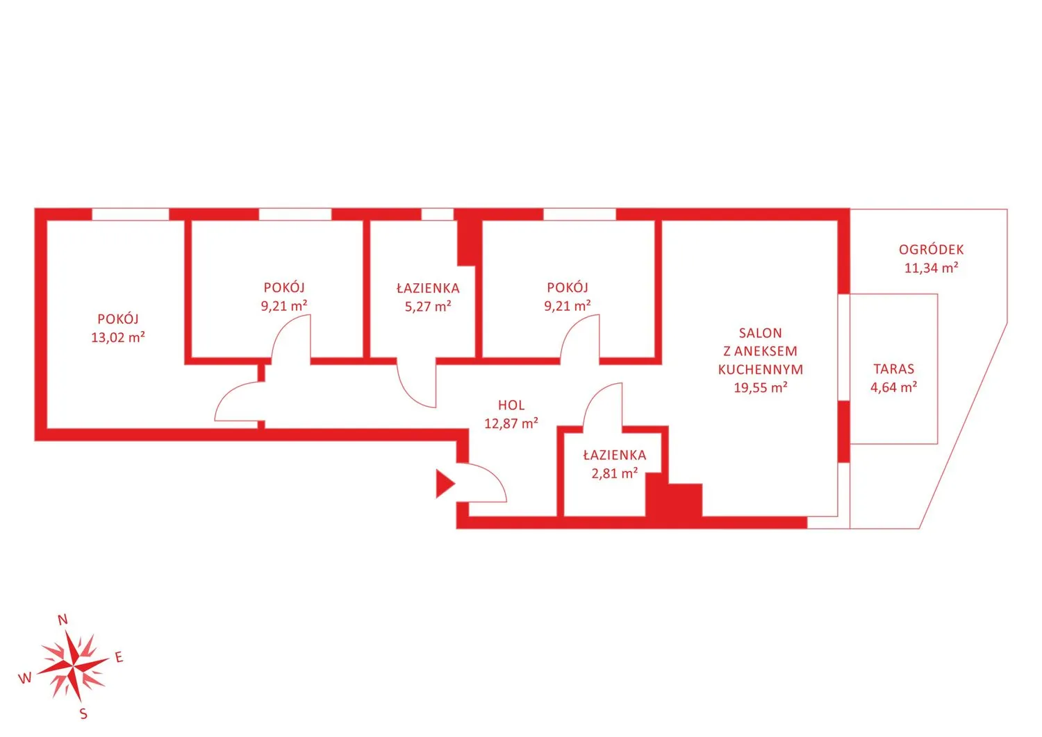 Dla rodziny/4 pokoje/ogródek 11m2/Warszawa 