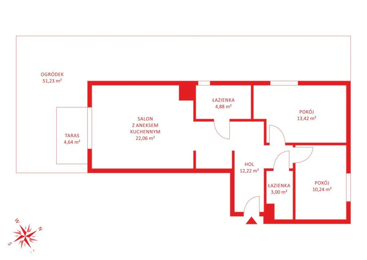 Dla Rodziny/Dla Pary/3 Pok/Ogróde51M2/Warszawa