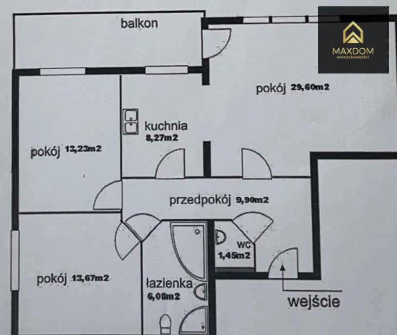 3 pokoje loggia drewniana deska 5 min PKP Włochy 