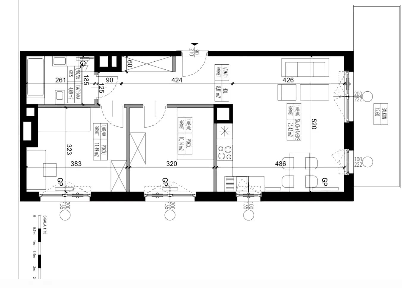 Apartament, ul. Zbytki