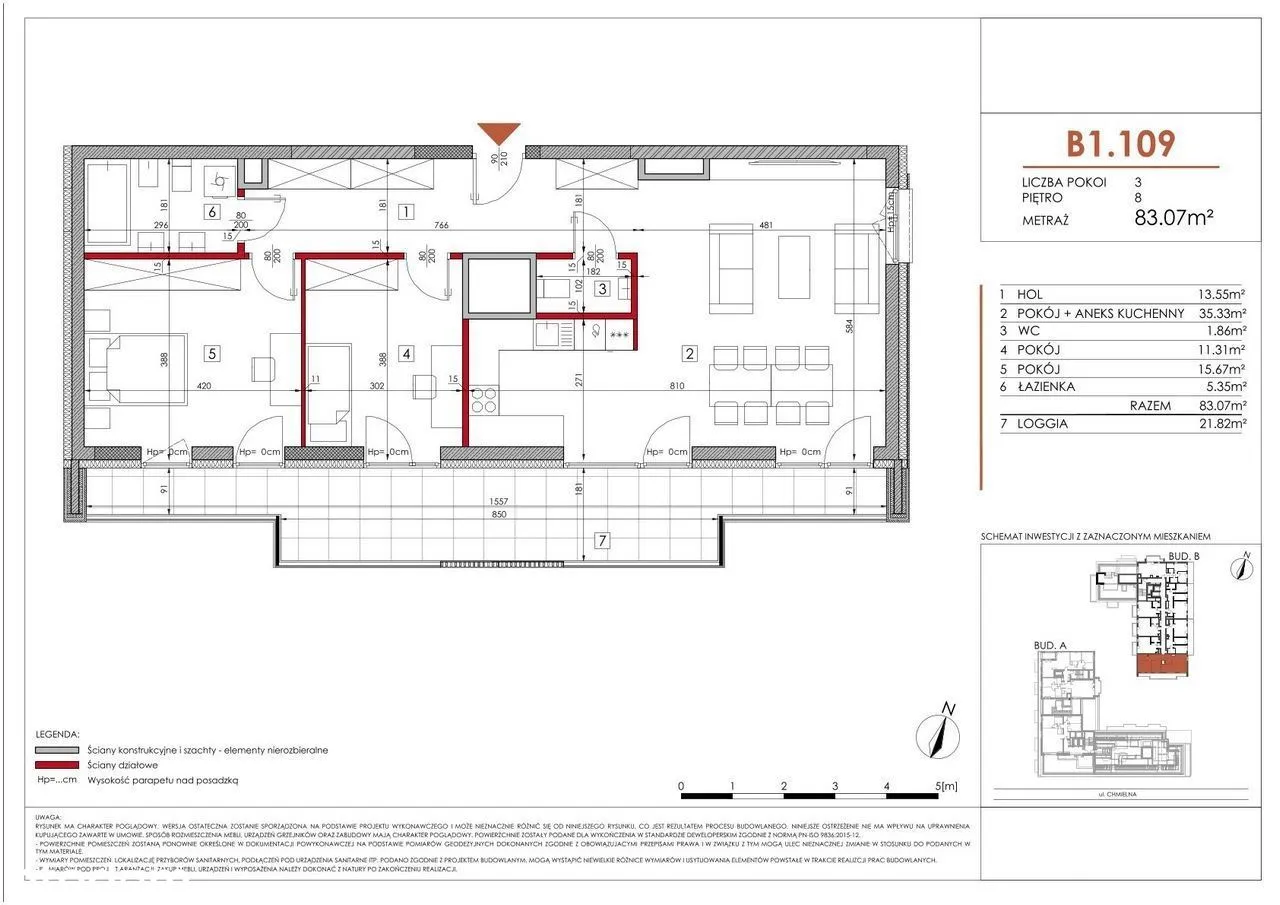 Mieszkanie, 83 m², Warszawa