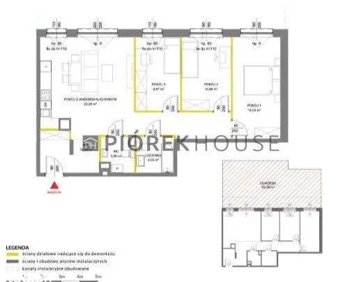 Sprzedam mieszkanie czteropokojowe : Warszawa Białołęka , ulica Mańkowska, 85 m2, 931000 PLN, 4 pokoje - Domiporta.pl