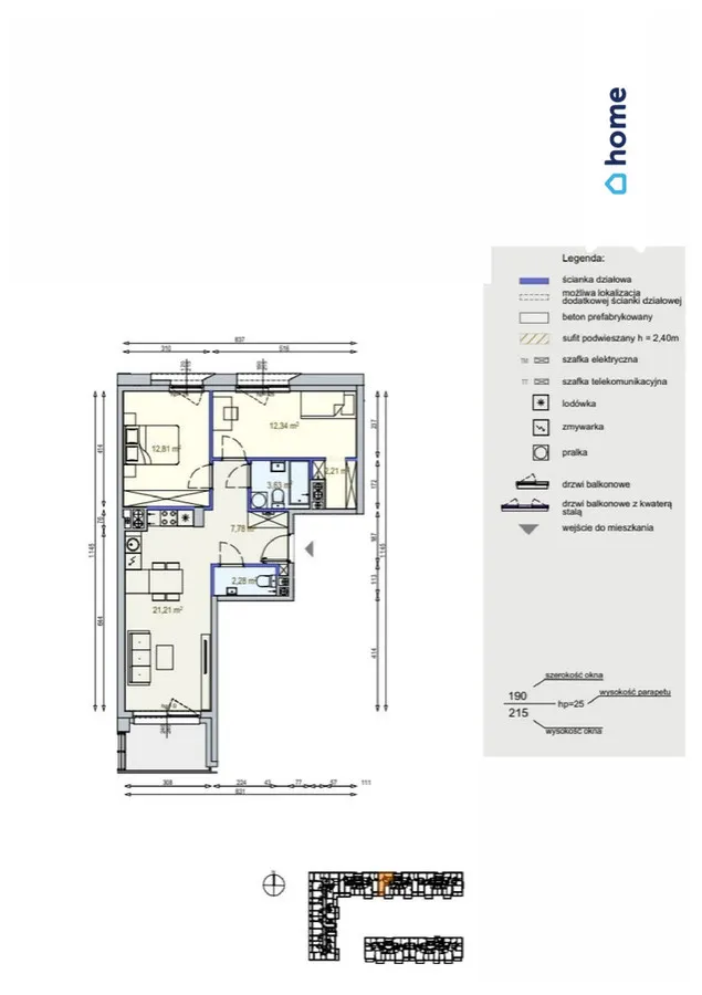 Mieszkanie na sprzedaż, 54 m², 3 pokoje Warszawa Mokotów 