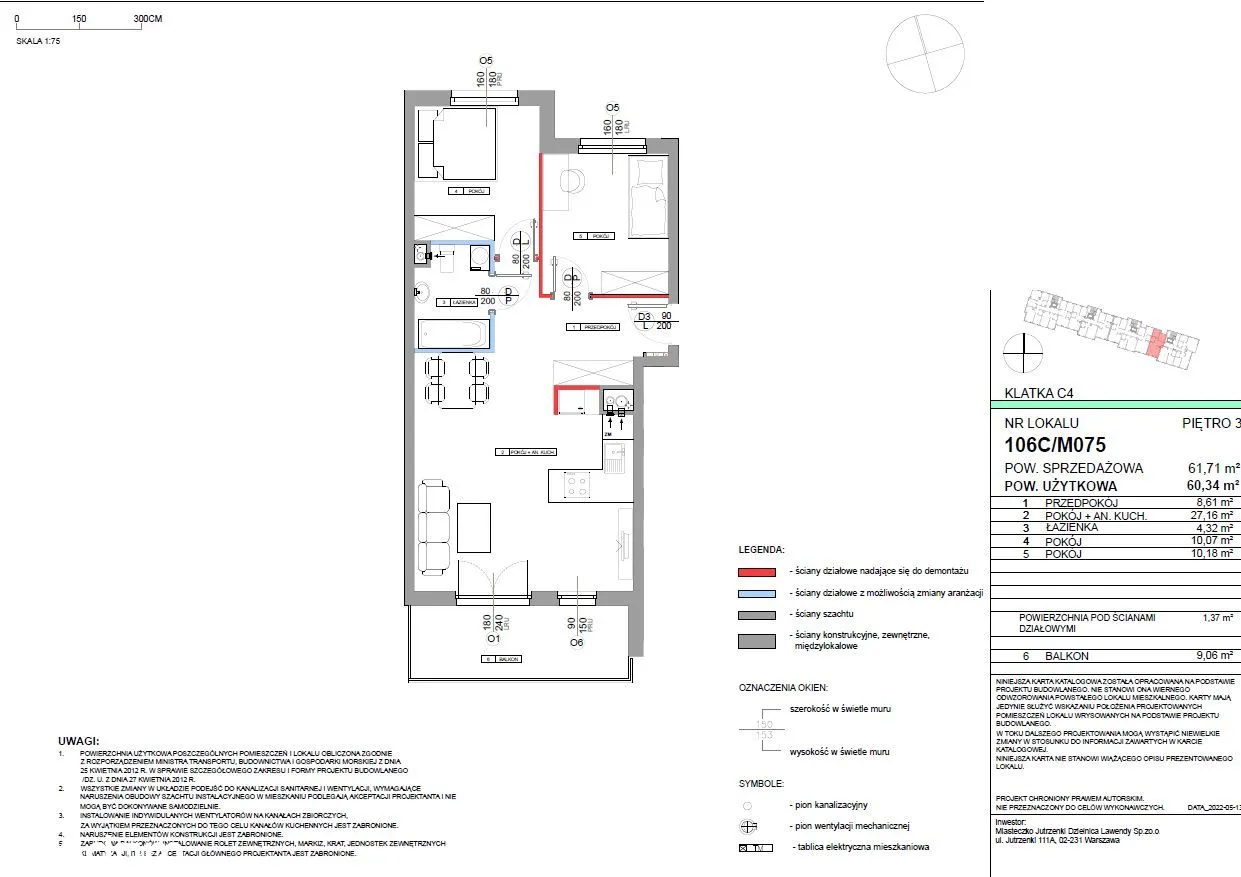 Słoneczne na maj 2025r z garażem, Balkon 9m2