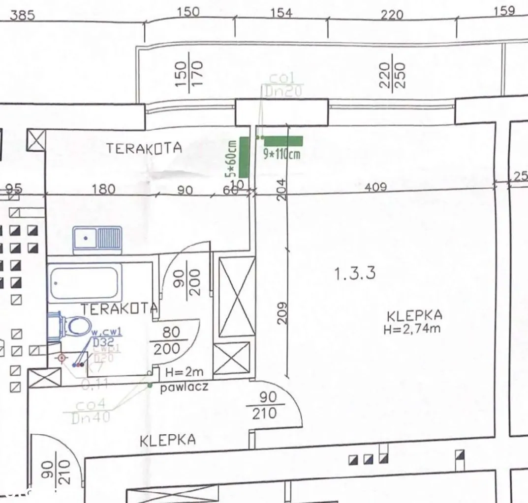 Śródmieście ul Dubois Kamienica 2 pok 37m2 balkon