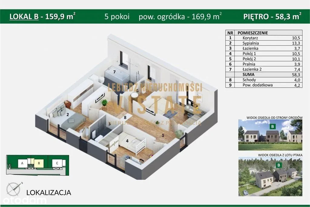 Dom w zabudowie bliźniaczej - Bielany - 5 pokoi