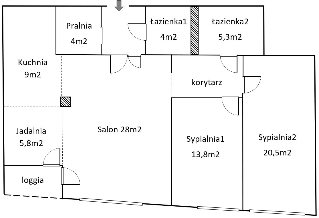 Wynajmę mieszkanie trzypokojowe: Warszawa Mokotów Służew , ulica JADŹWINGÓW, 100 m2, 5700 PLN, 3 pokoje - Domiporta.pl