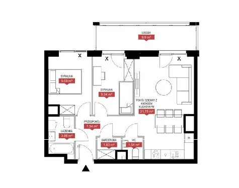 3 pok. apartament w doskonałej lokalizacji 