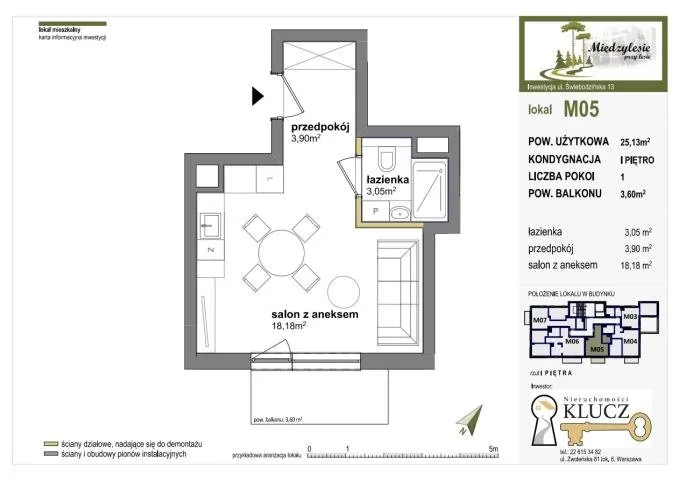 Sprzedam kawalerkę: Warszawa Wawer , ulica Świebodzińska, 25 m2, 427210 PLN, 1 pokój - Domiporta.pl