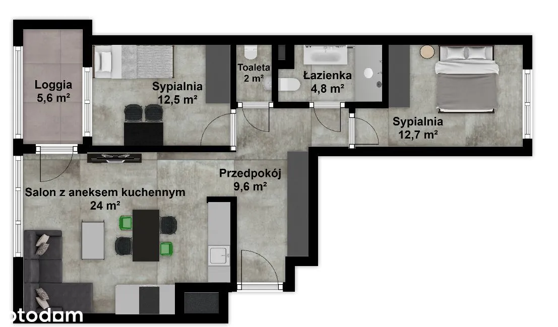 3 klimatyczne pokoje (65 m2) + m. garażowe w cenie