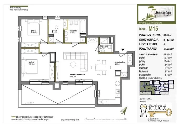 Sprzedam mieszkanie czteropokojowe : Warszawa Wawer , ulica Świebodzińska, 90 m2, 1569575 PLN, 4 pokoje - Domiporta.pl