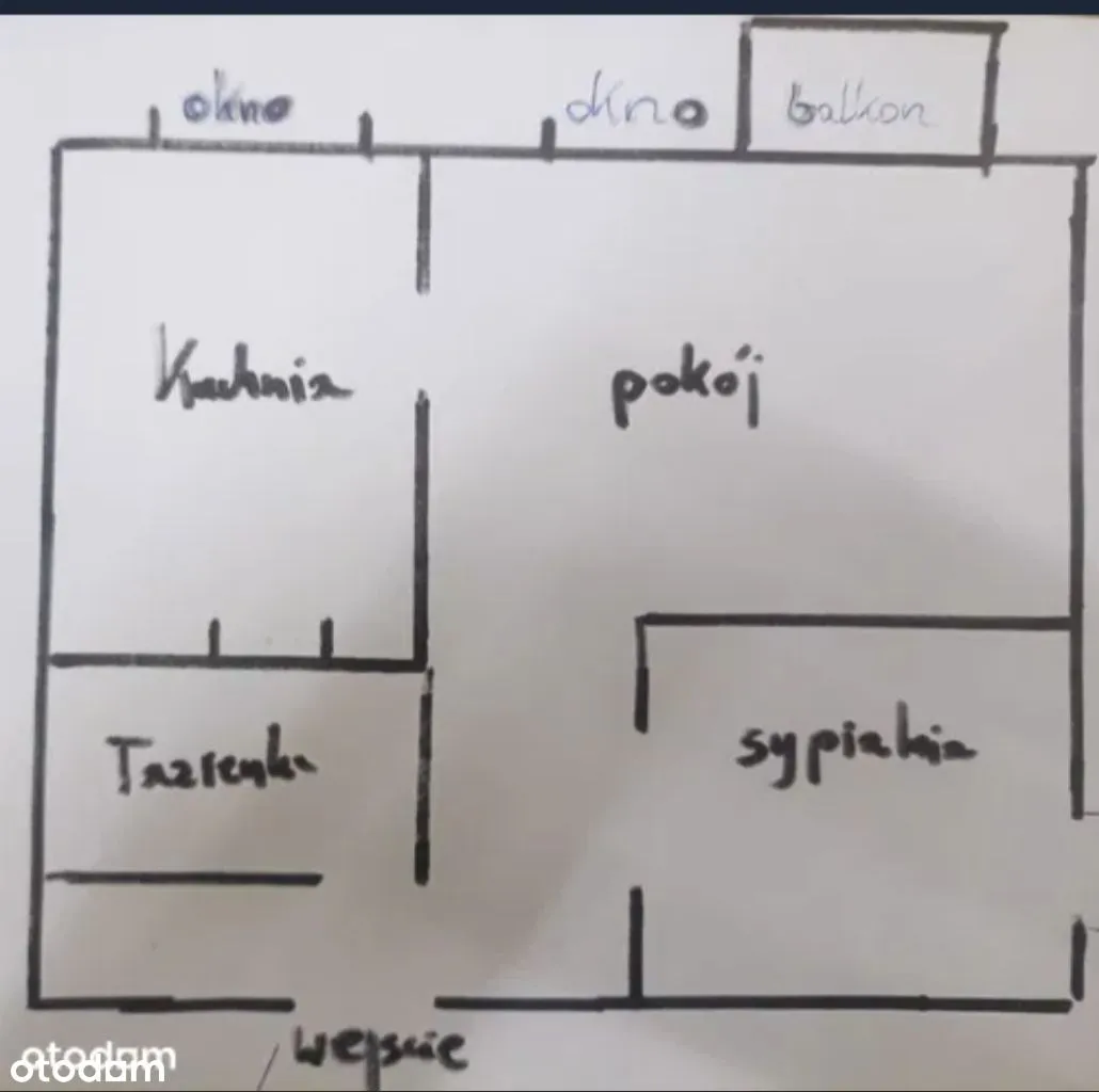 Bezpośrednio 2 pokoje 27.5m2 plus balkon