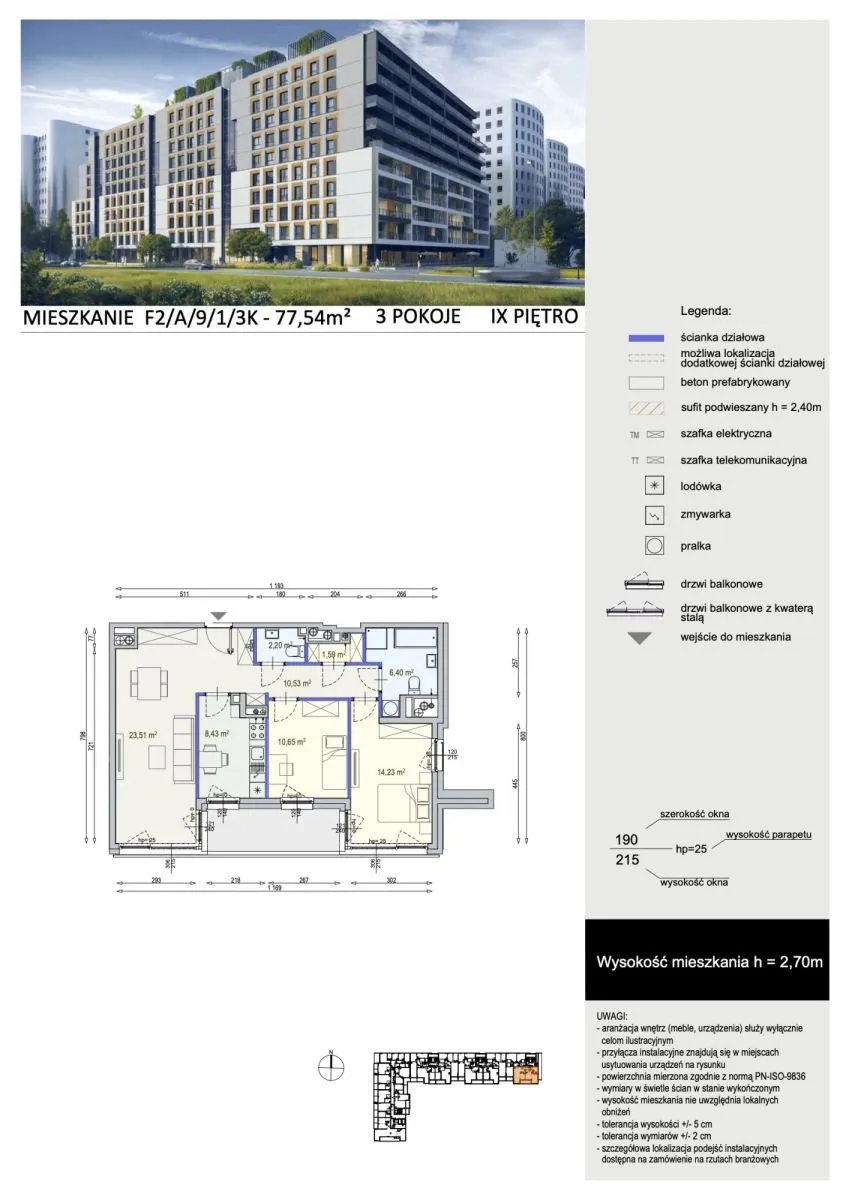 Sprzedam mieszkanie trzypokojowe: Warszawa Mokotów , ulica Wołoska, 78 m2, 1859042 PLN, 3 pokoje - Domiporta.pl