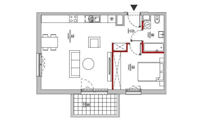 Ustawne 2-pokoje na I piętrze + balkon | WAWER