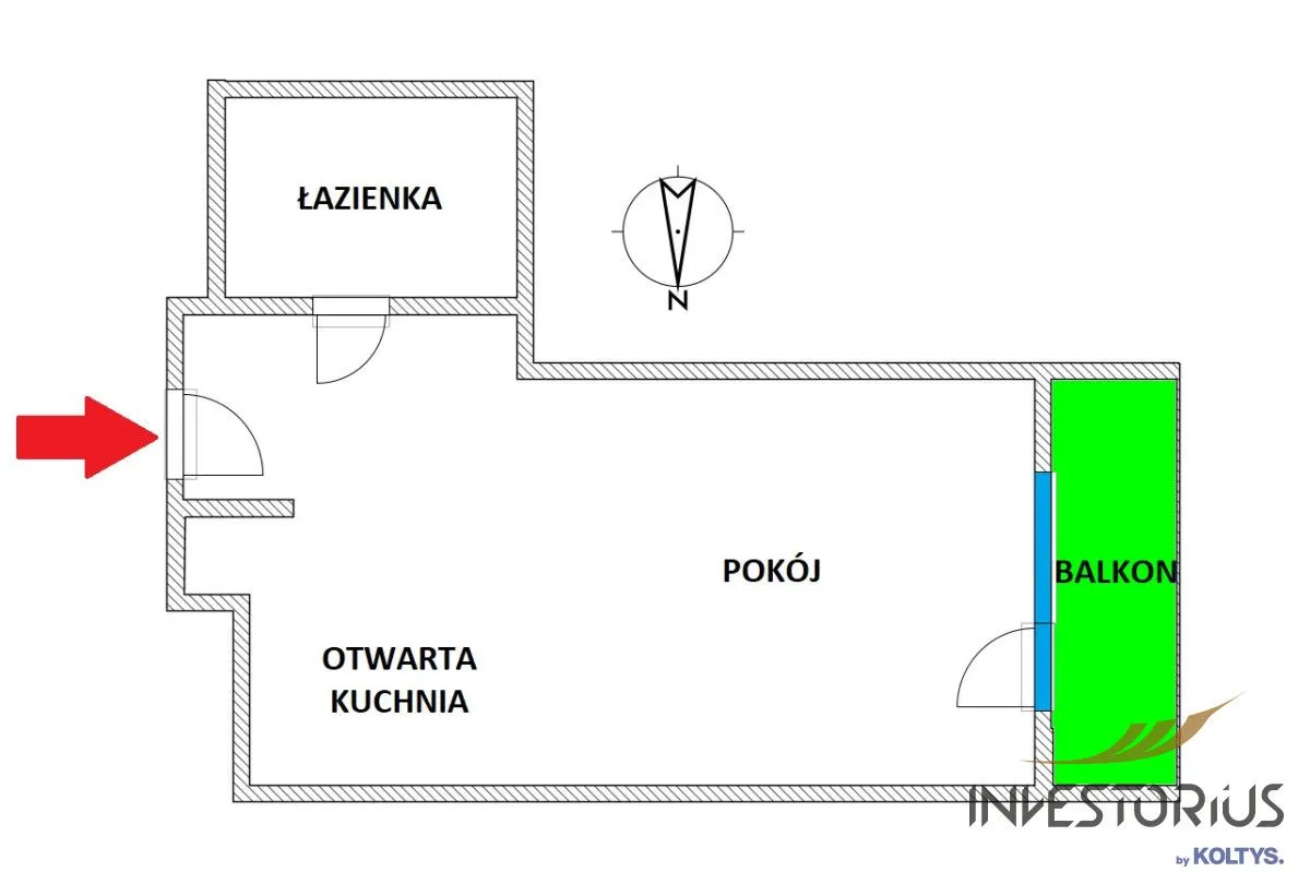 Kawalerka z balkonem 4m2 zamknięte zadbane osiedle 