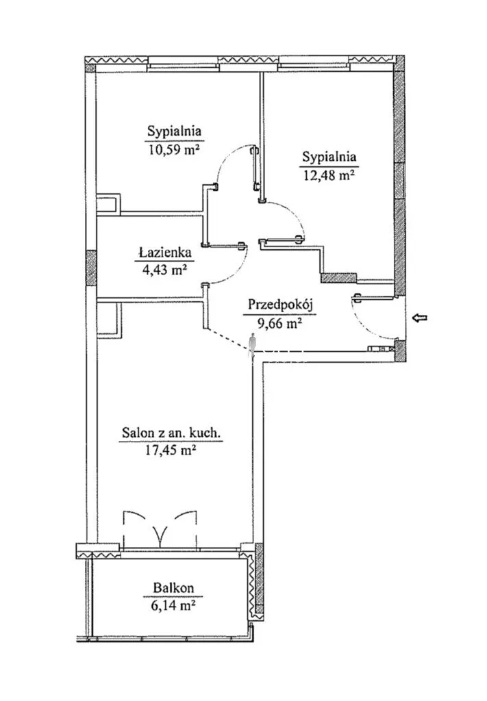 3 pokojowy Apartament na Jutrzenki 