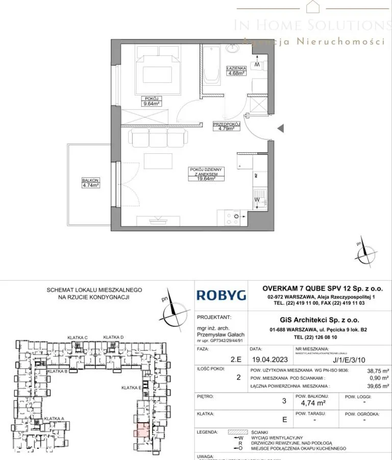 2 pok 38,72 m2 + garaż i kom - gotowe !