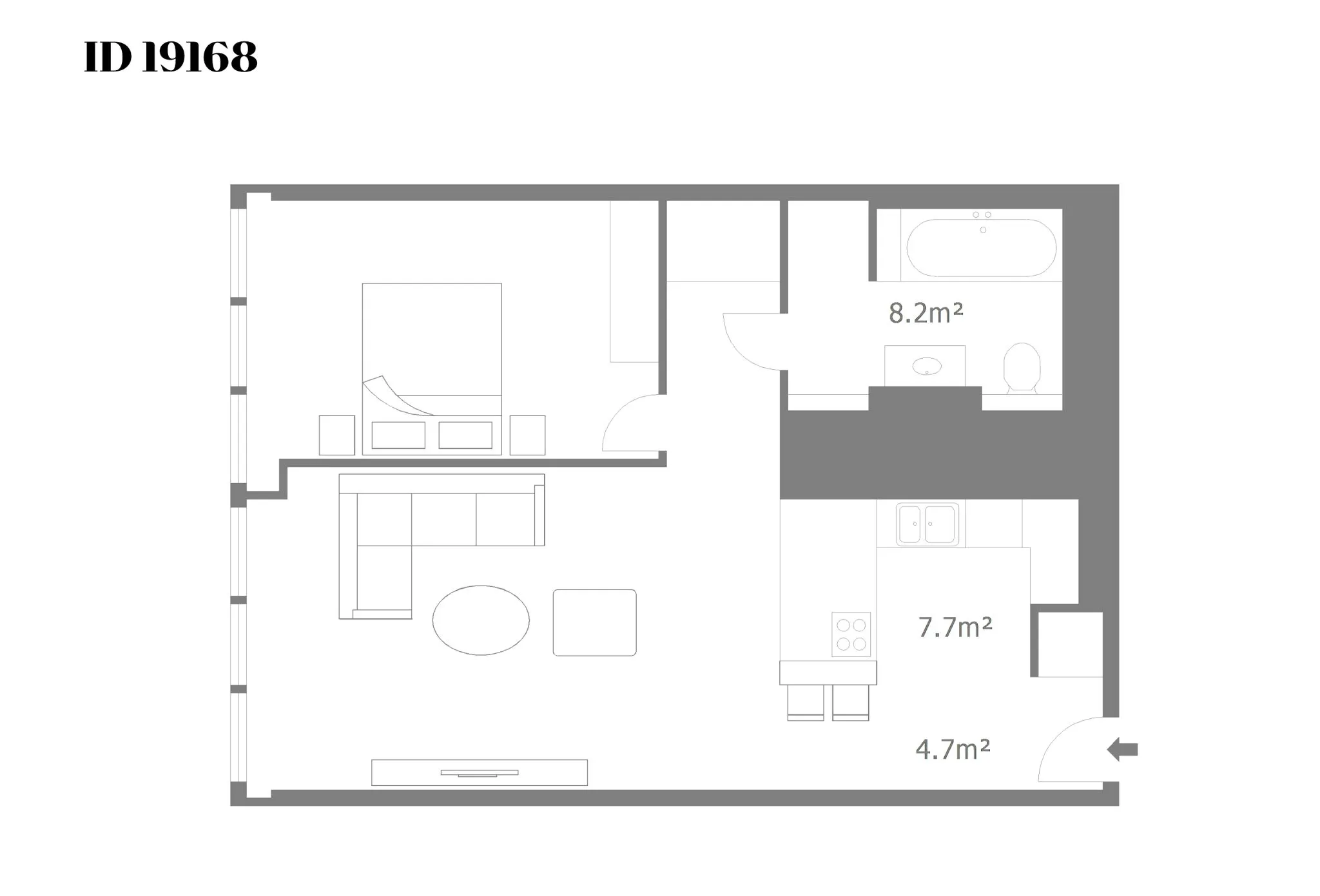 Apartament, ul. Złota