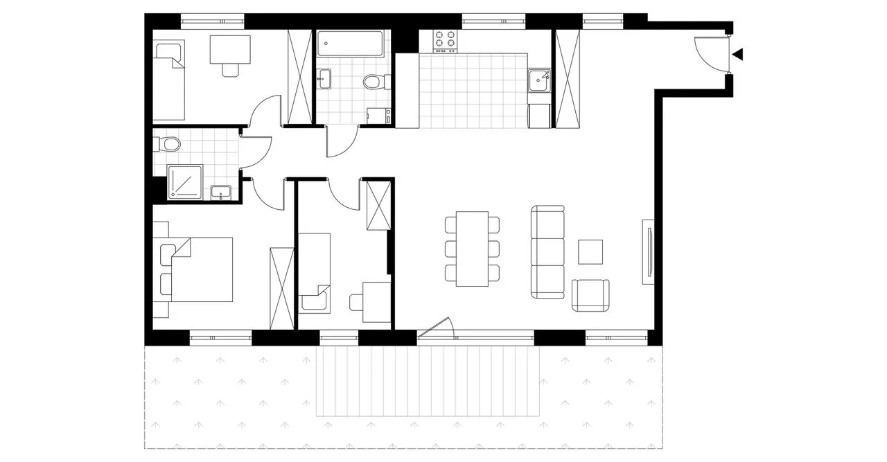 4-pokojowe mieszkanie 95m2 + ogródek Bez Prowizji